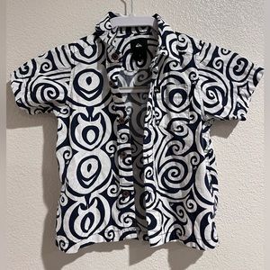 Quicksilver Surfer / Hawaiian Button up Shirt boys size 4